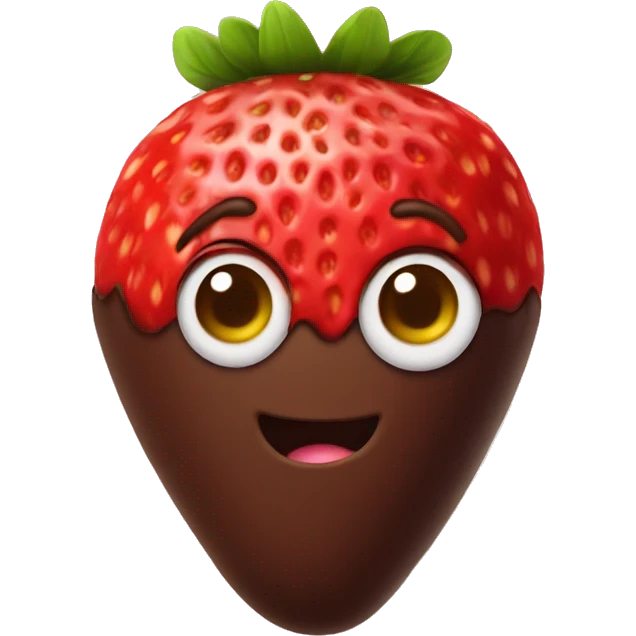 Strawberry in chocolate  emoji