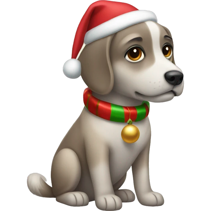 perro de navidad emoji