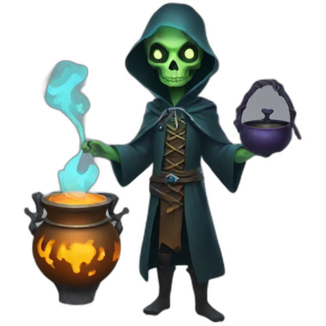 necromancer with cauldron emoji