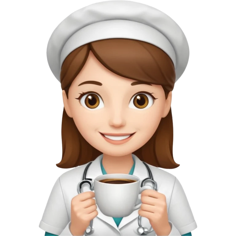 nurse holding drink emoji