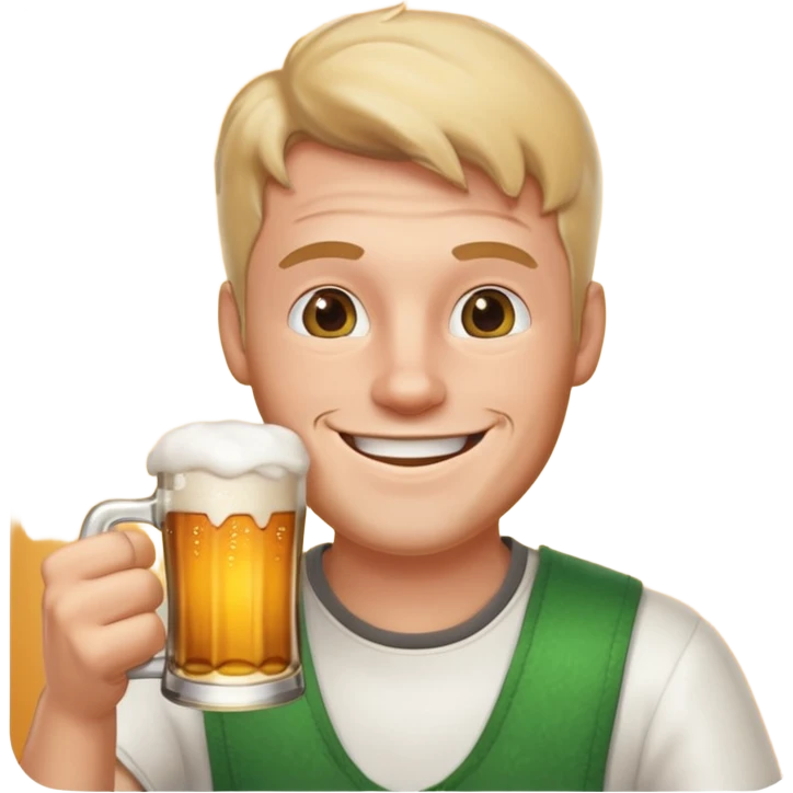 crie um emoji um homem bebendo cerveja emoji