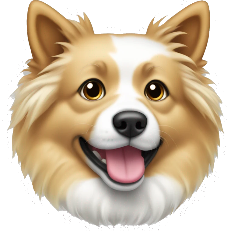 White and blonde spots spitz emoji