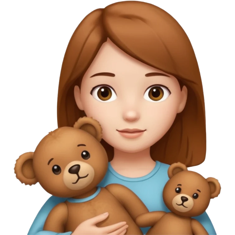 girl with teddy  emoji