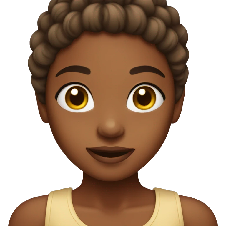 brown skin couquette girl emoji