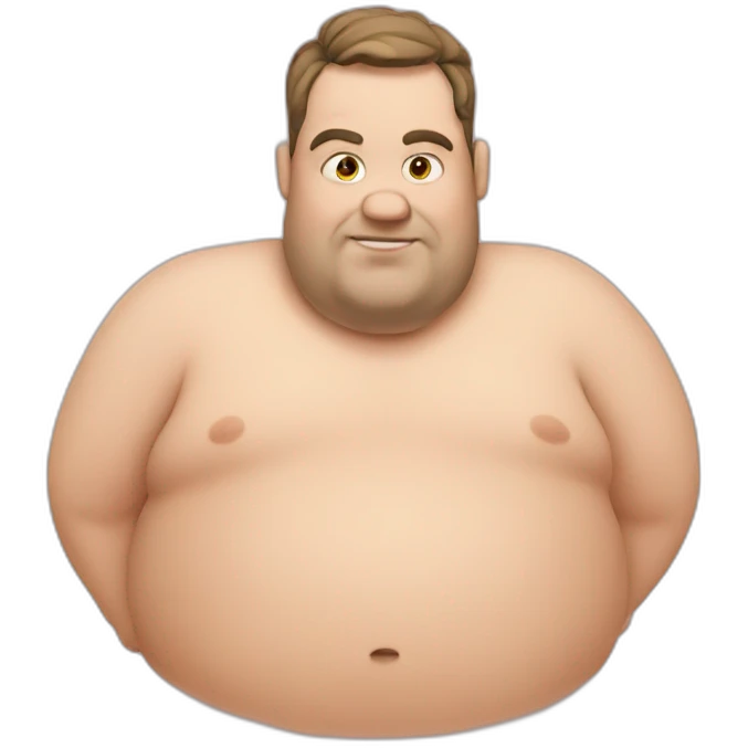 fat guy emoji