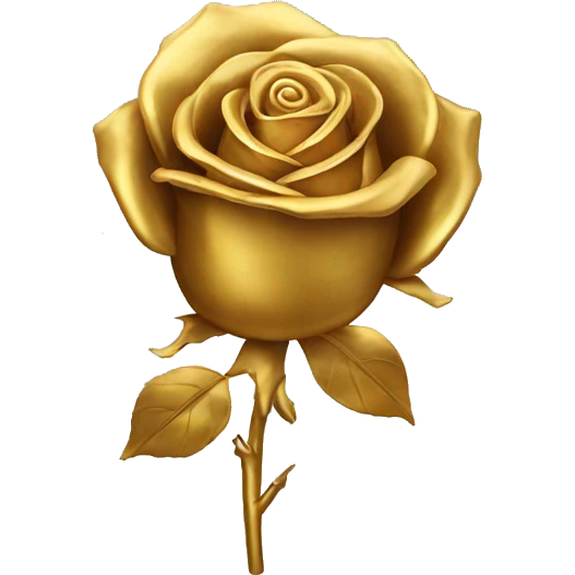 Gold rose emoji