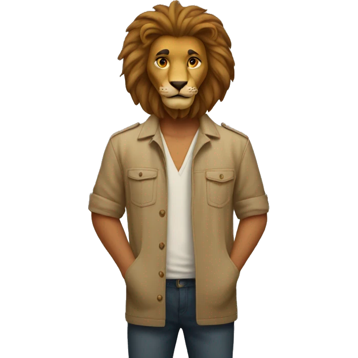 Man as lion emoji