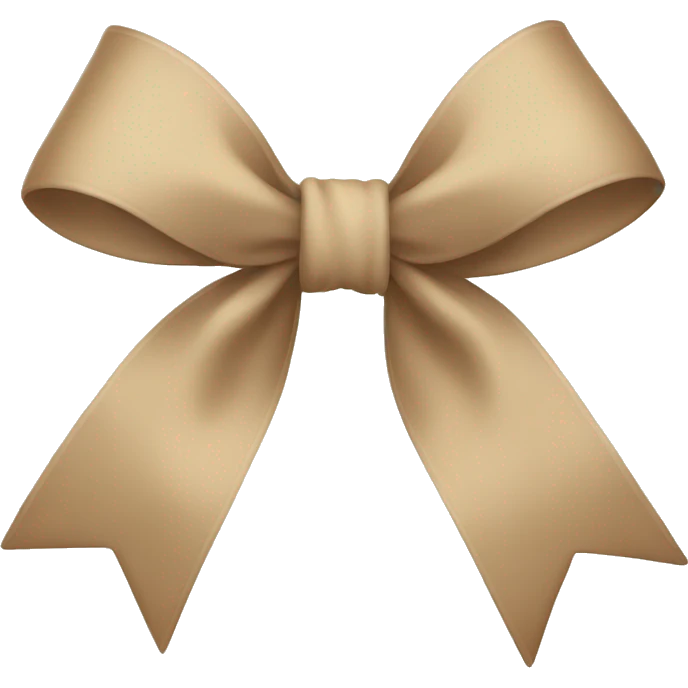 Beige bow emoji