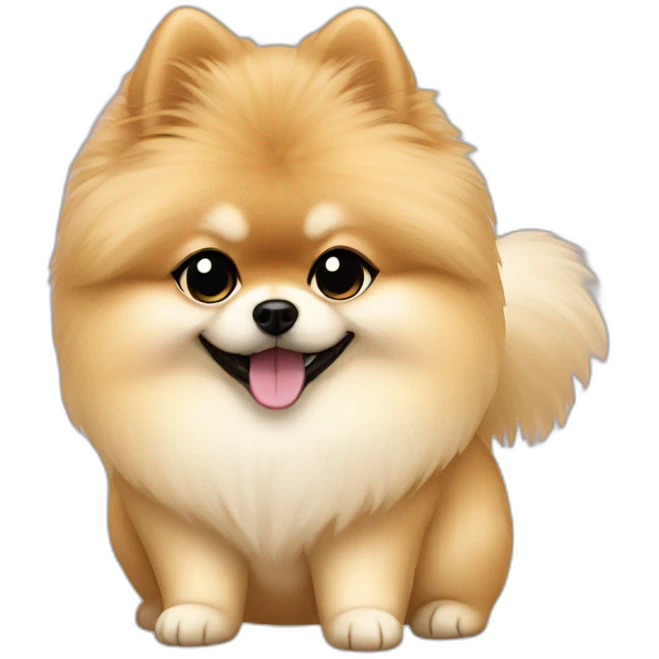 cream pomeranian dressed like taylor swift emoji