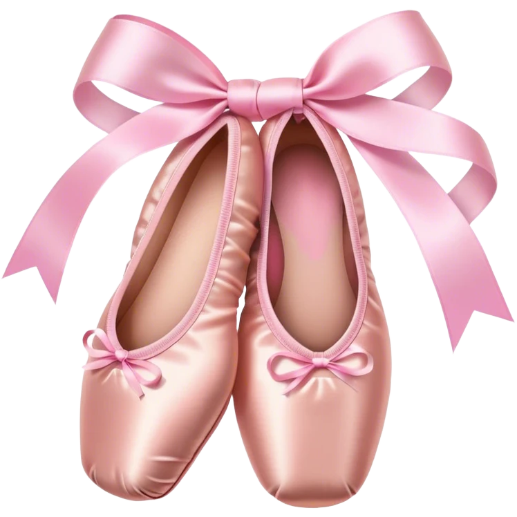 Pink ballet pointe shoes emoji