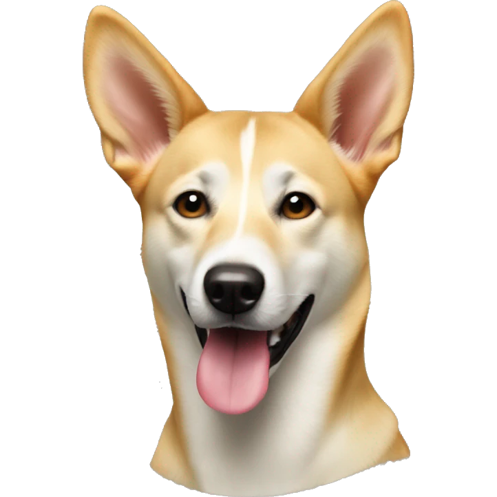 beige canaan dog with floppy ears emoji