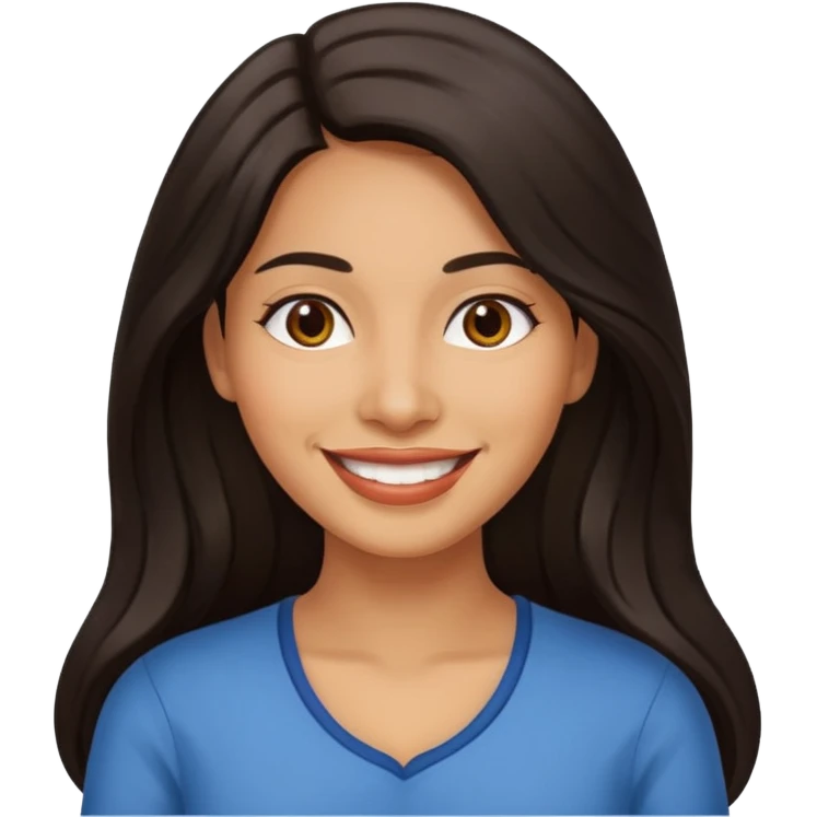 mujer colombiana con pelo largo emoji