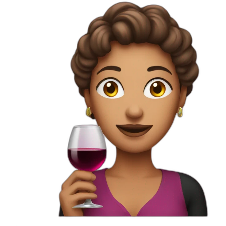 Woman and bottle of wine emoji