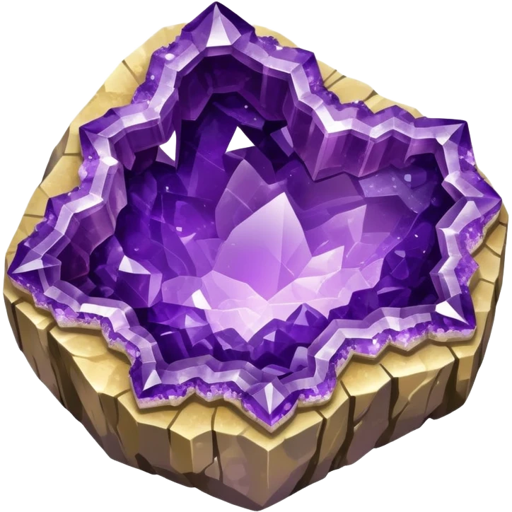 Amethyst ￼Geode stone realistic  emoji