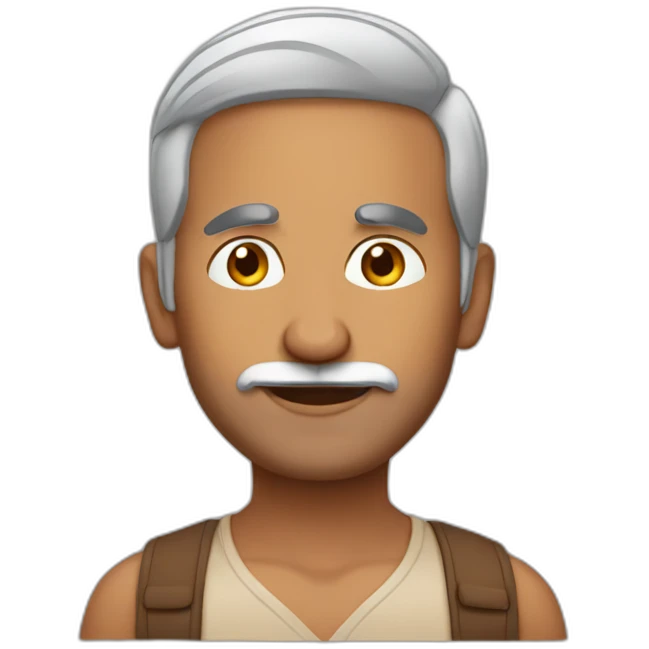 mature indian man with white stubble emoji