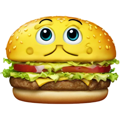 SpongeBob on a gay burger emoji