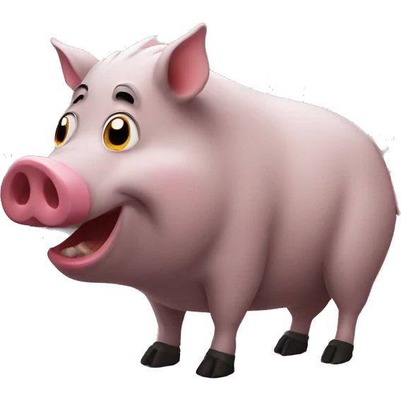 Hog and Log in talking emoji