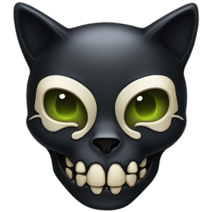 Black-cat-skull emoji