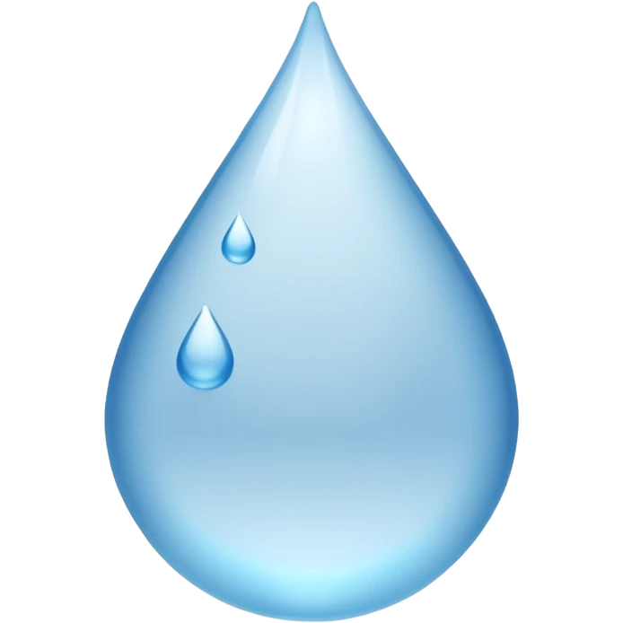 Gota de agua color blanco emoji