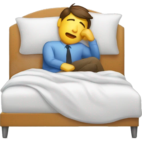 oversleeping worker emoji