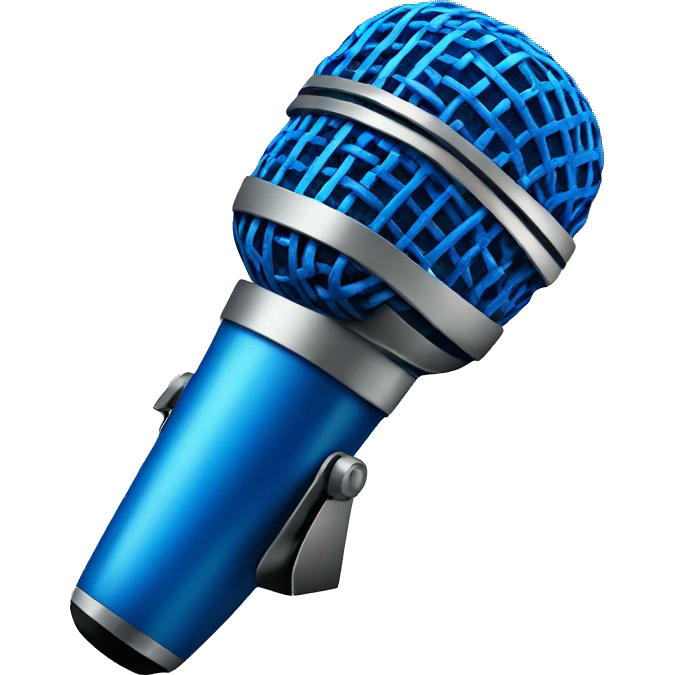 blue microphone emoji