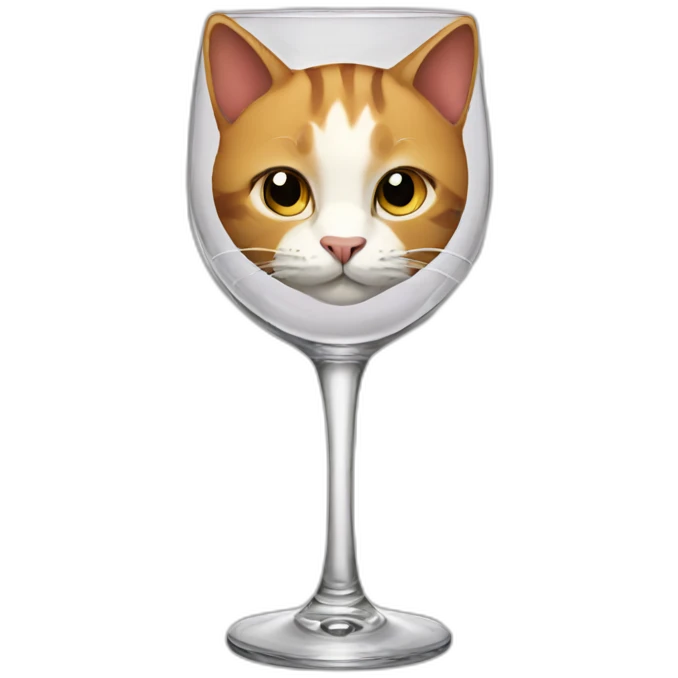 cat wineglass emoji