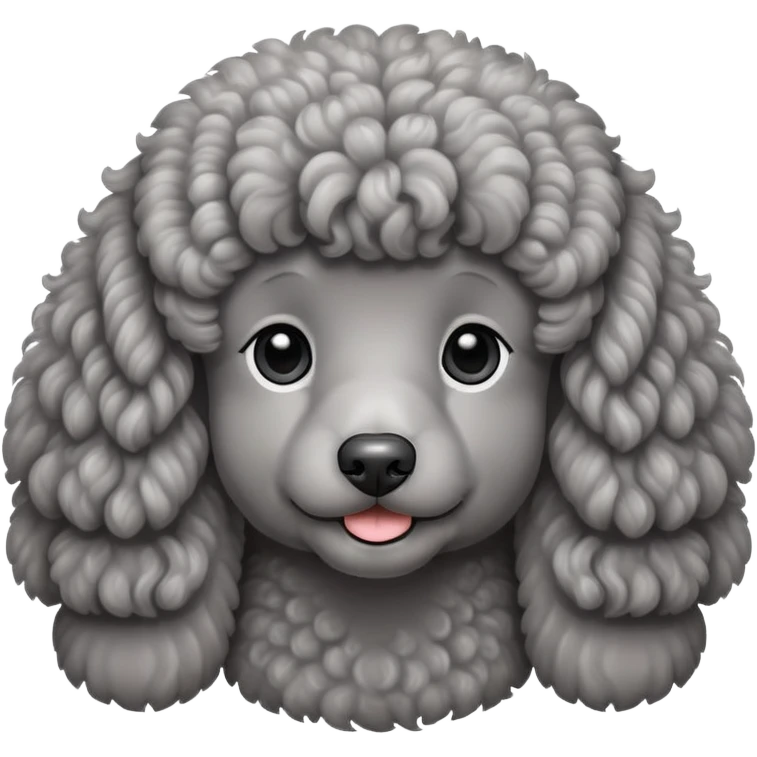 Grey poodle emoji