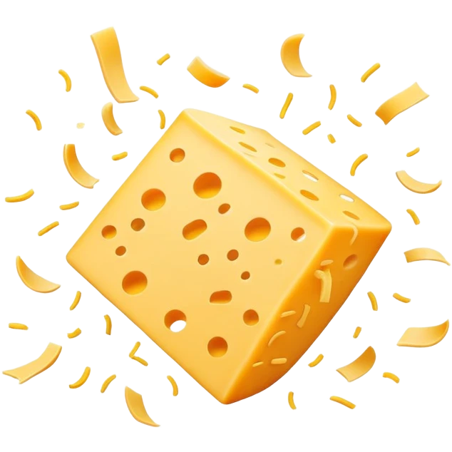 Dancing shredded cheese emoji