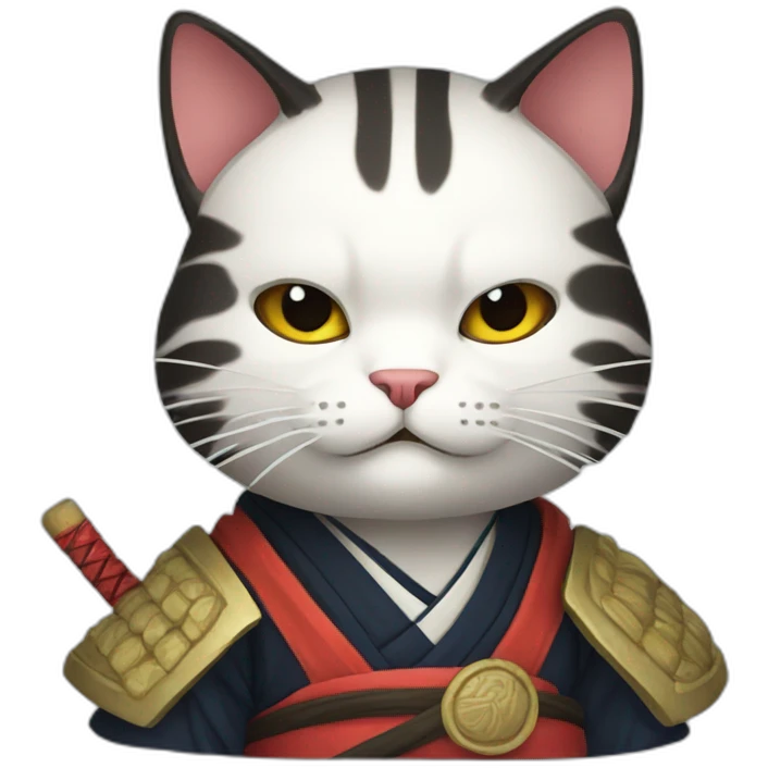 A samurai cat emoji