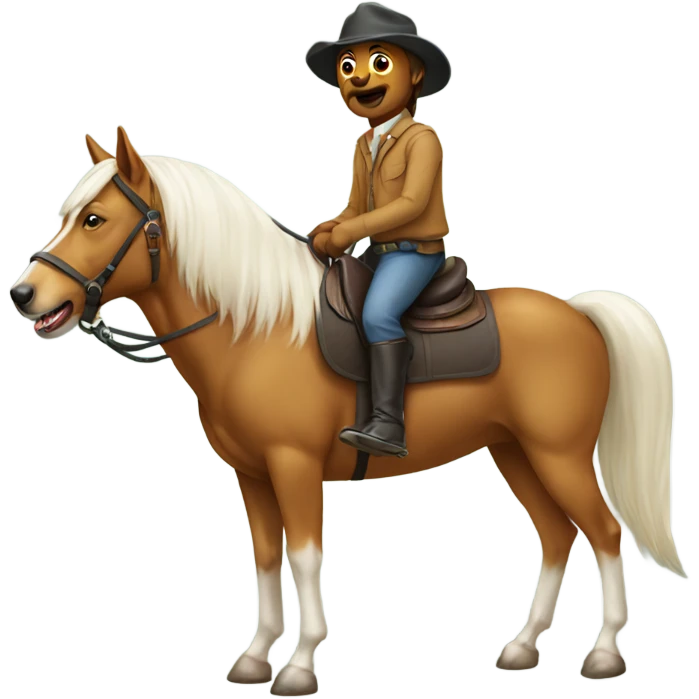 Dog on horse emoji