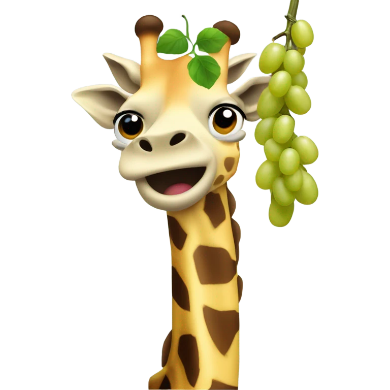 giraffe eating grapes emoji