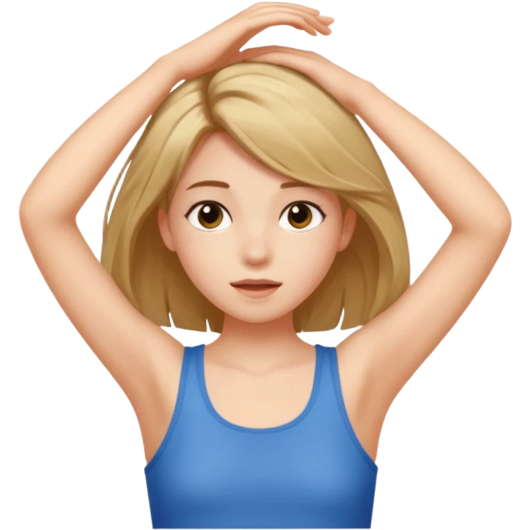 girl with armpit length hair and has peekaboo hair color model  emoji