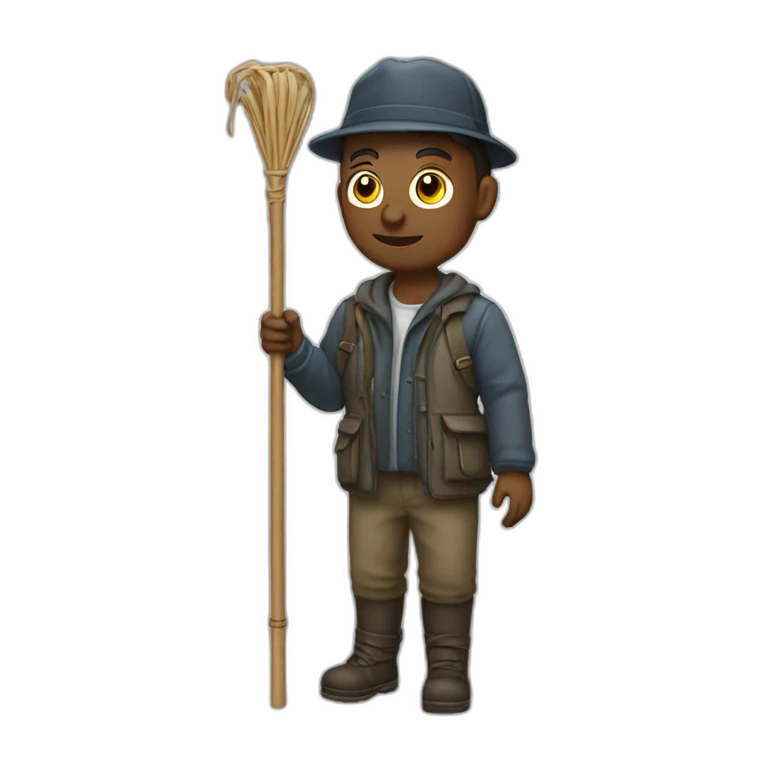 Une. Personne avec une canne. emoji