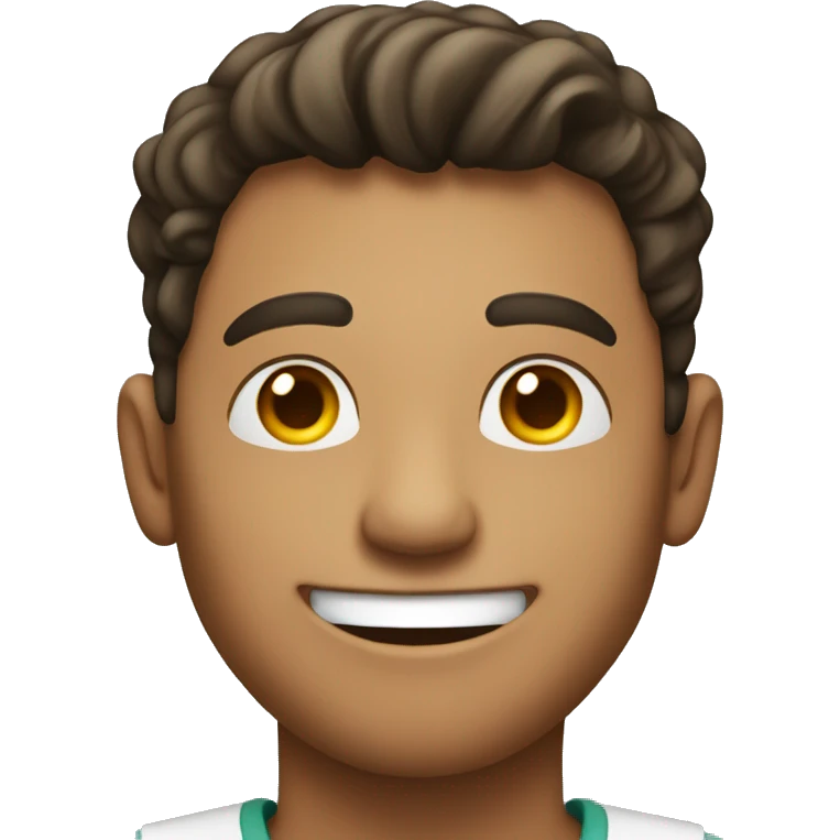 hombre joven sonriendo emoji