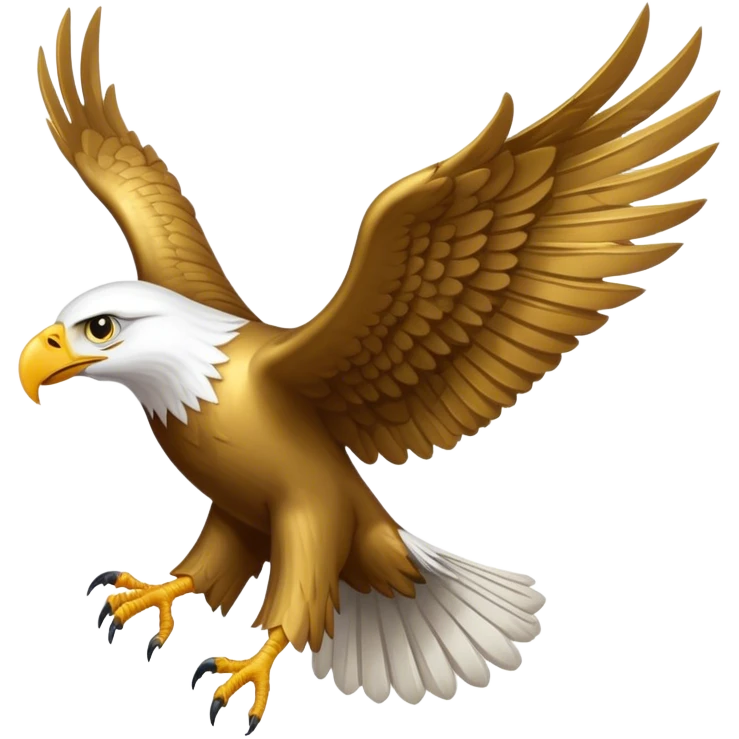 un aigle héraldique, ailes déployées, tenant un œil dans ses serres emoji
