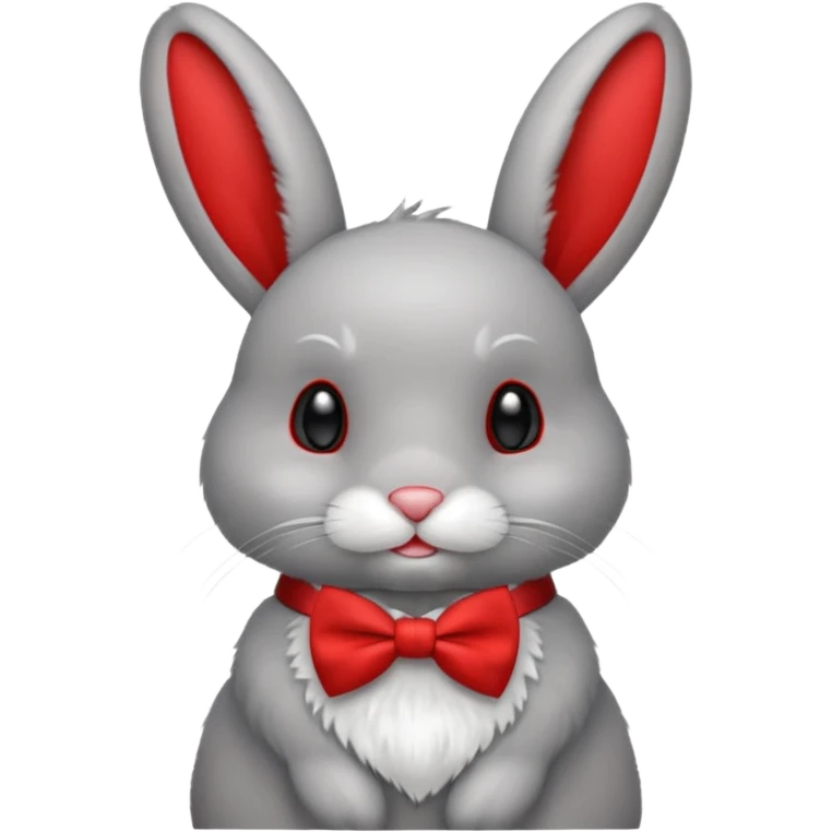 grey bunny with bowtie emoji