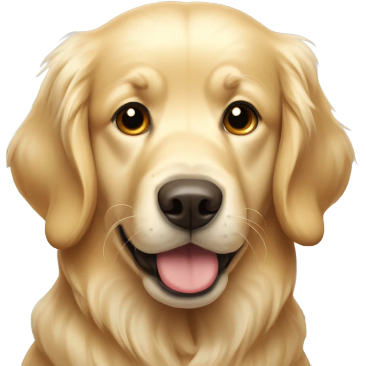 Golden retriever wide face cream emoji