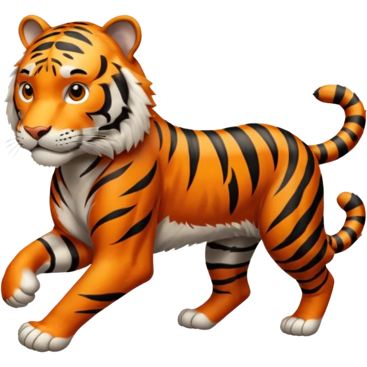 High resolution of a runnig tigar emoji