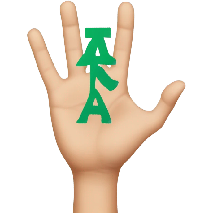 A Hand with the Eastside sign emoji