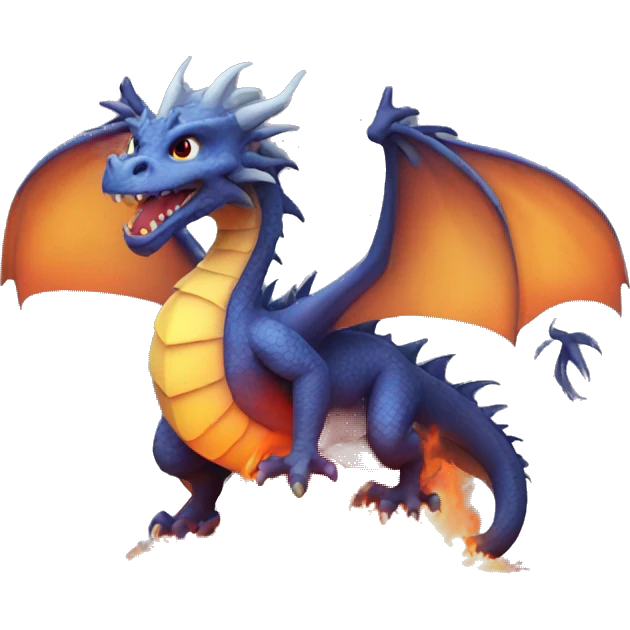Dragon with fire  emoji