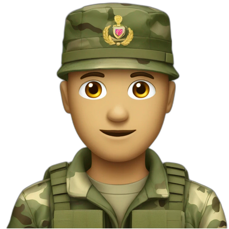 Un militaire en tenue de camouflage  emoji