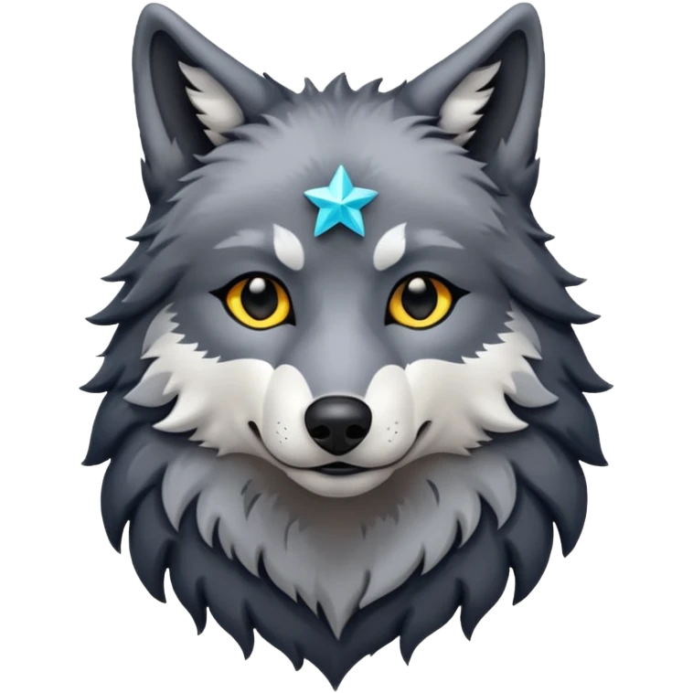A wolf with stars emoji