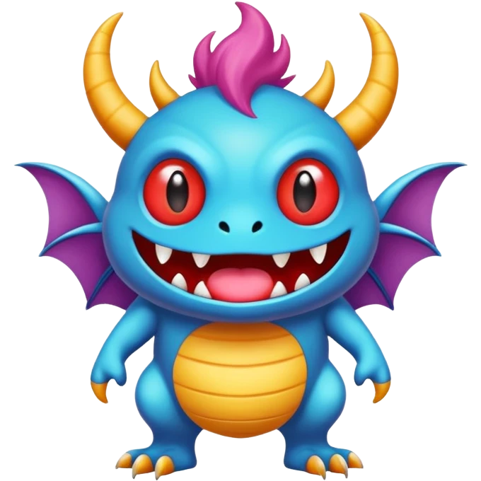 Cartoonic Funny Silly Childish Anime Fakémon-Fantasy-Monster-random-creature (full body) emoji