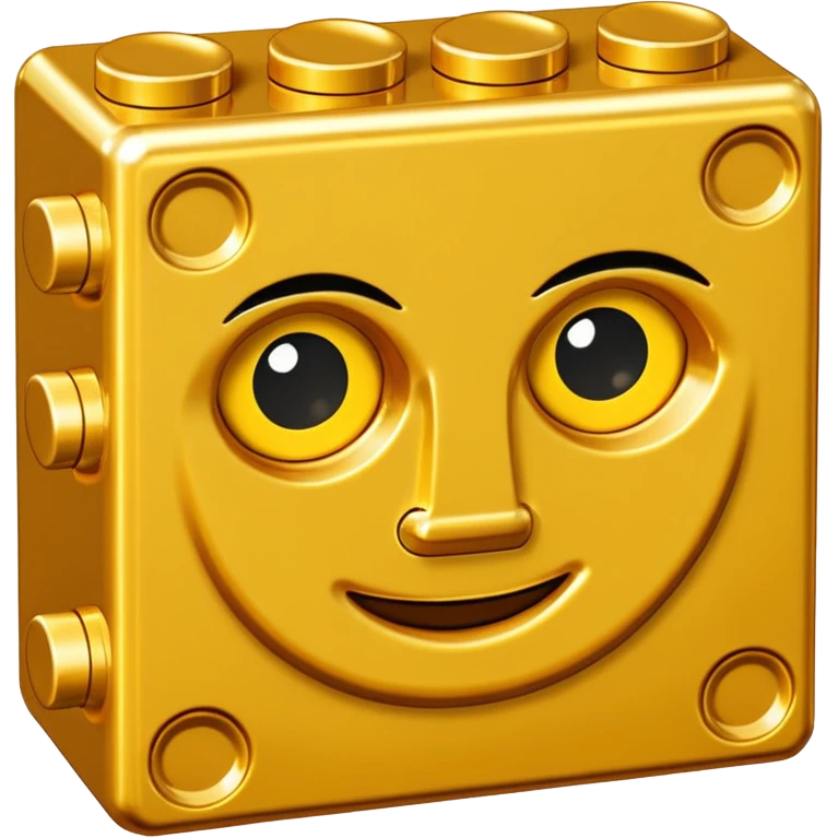 Golden lego brick emoji