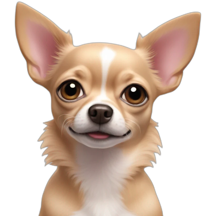 pink chihuahua face close up zoomed in emoji