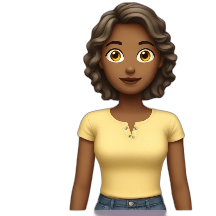 Fille en jupe emoji