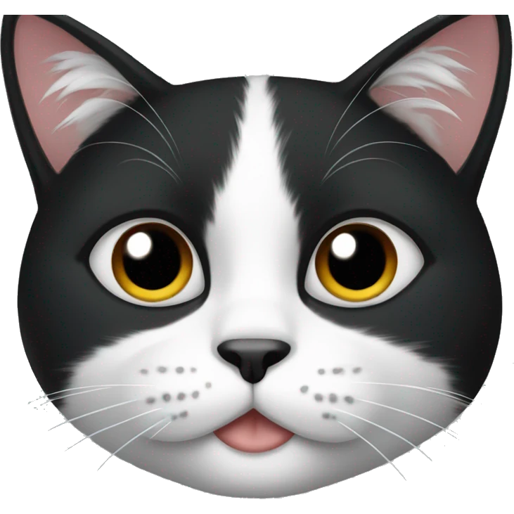 White and black cat emoji