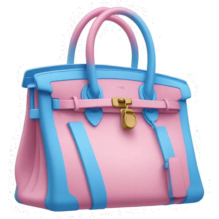  pink blue birkin bag emoji