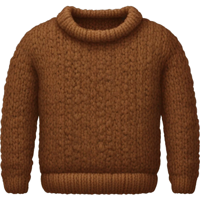Brown fall knitted sweater  emoji