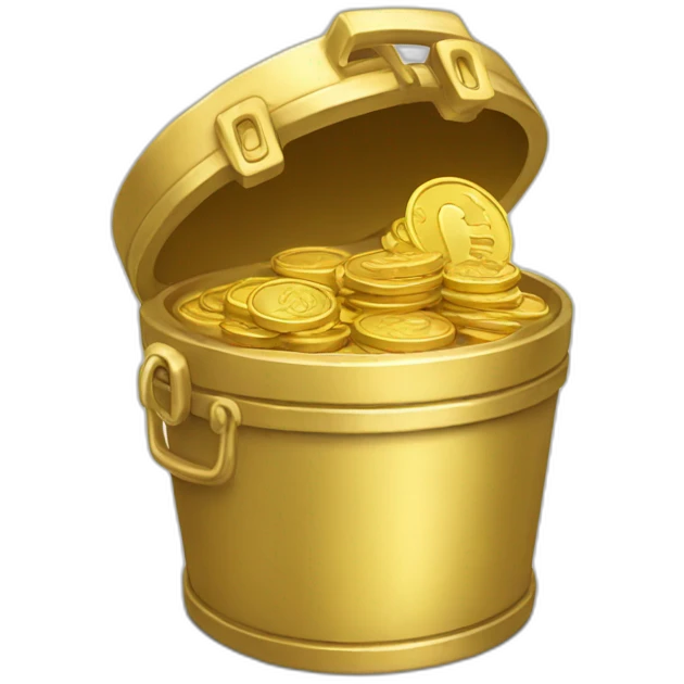 Tresor and many gold coin emoji